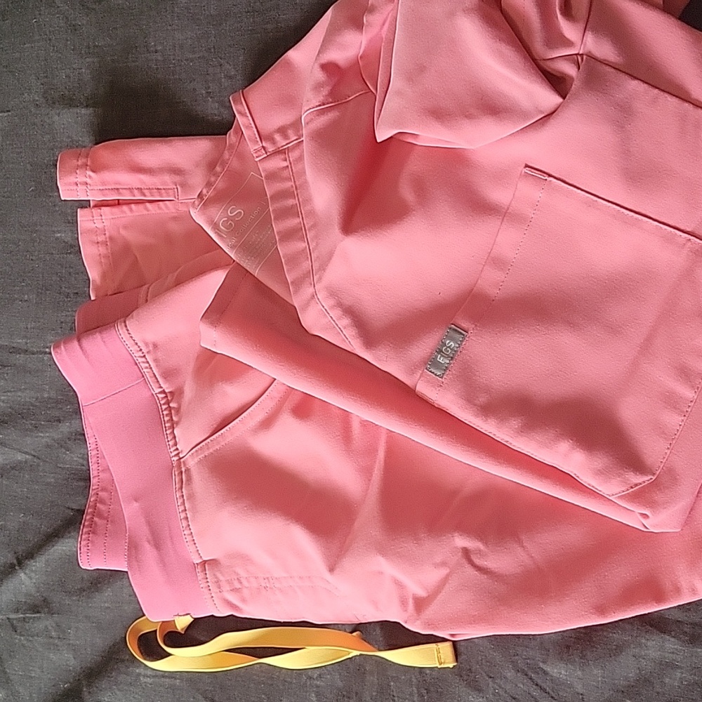 Neon Pink Figs Scrubs
